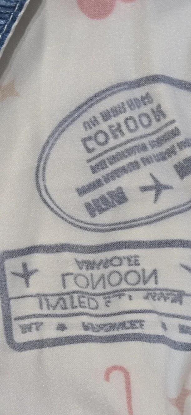 White Pajama Set London Icons Travel Vacation Resortwear Sleepwear Lounge